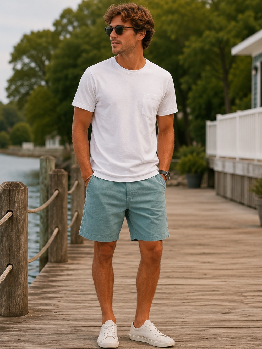 Wallin & Brothers flat front shorts